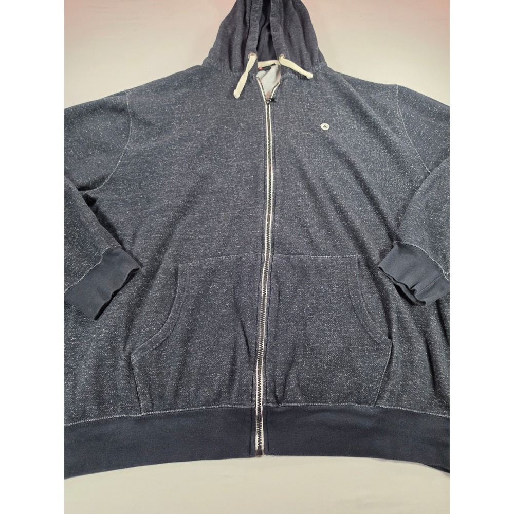 Airwalk Mens 3XL Full Zip Hoodie Charcoal Heather Speckled Sweatshirt Jacket